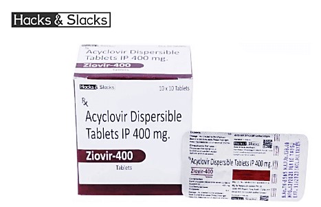 [ゾビラックスジェネリック] Ziovir 400mg 100錠 アシクロビル
